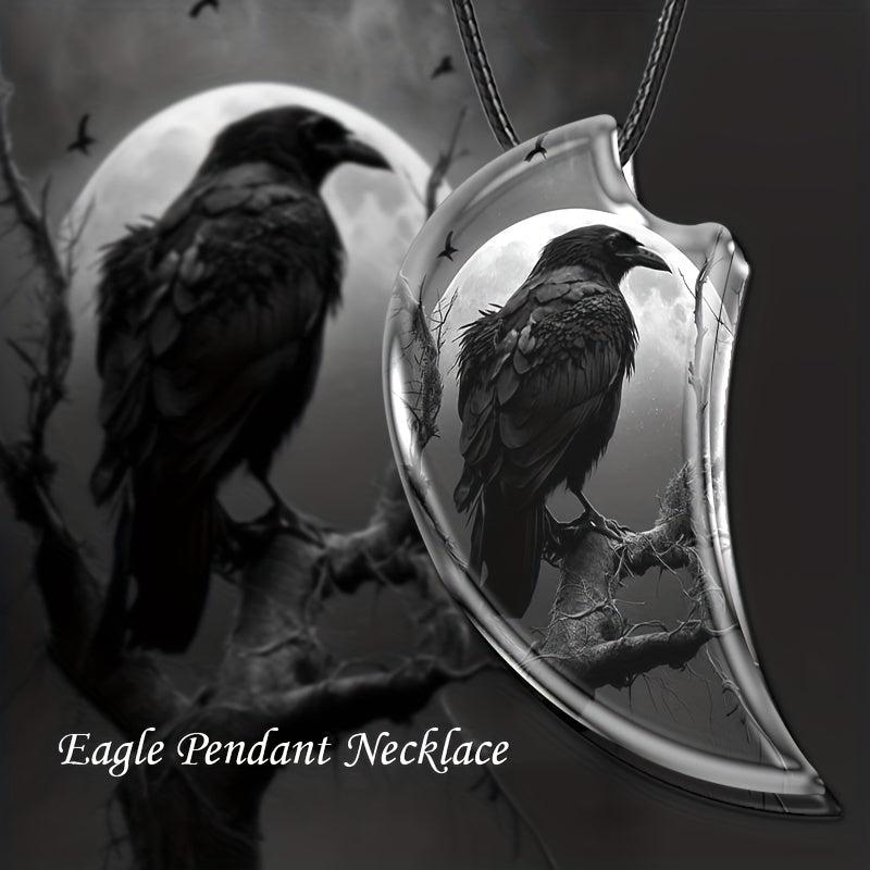 Eagle Resin Pendant Landscape Animal Necklace Gothic Vintage Party Gift