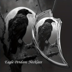 Eagle Resin Pendant Landscape Animal Necklace Gothic Vintage Party Gift
