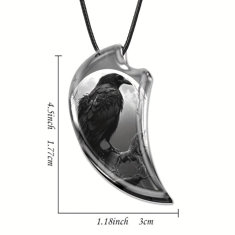 Eagle Resin Pendant Landscape Animal Necklace Gothic Vintage Party Gift