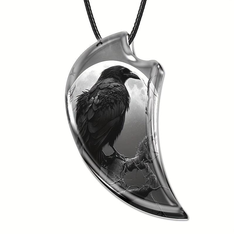Eagle Resin Pendant Landscape Animal Necklace Gothic Vintage Party Gift