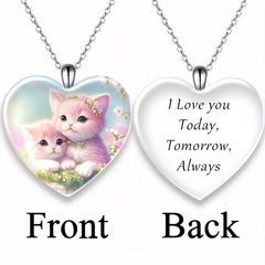 Heart shaped Pendant Necklace Letter Necklace Birthday Gift