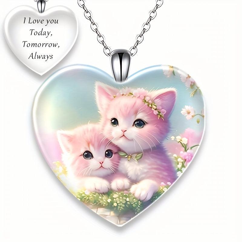 Heart shaped Pendant Necklace Letter Necklace Birthday Gift