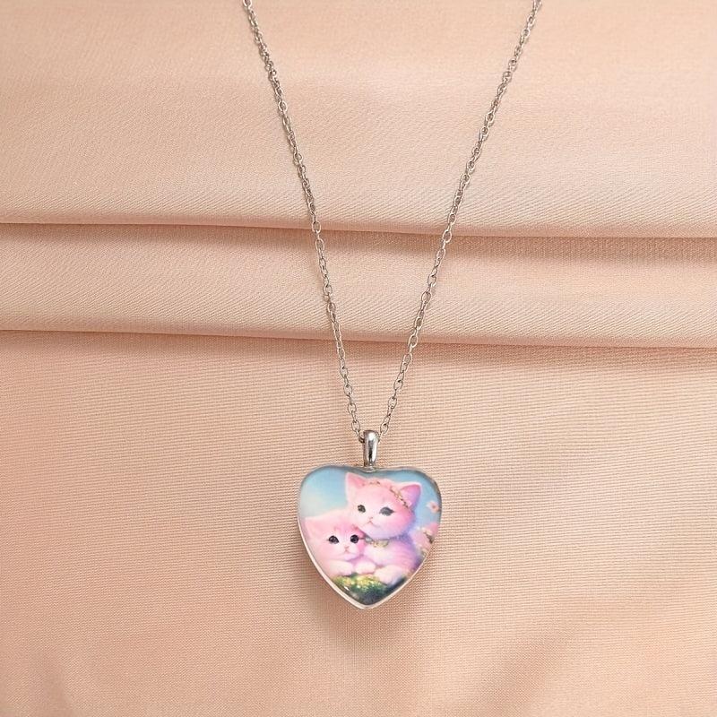 Heart shaped Pendant Necklace Letter Necklace Birthday Gift