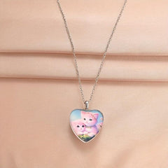 Heart shaped Pendant Necklace Letter Necklace Birthday Gift