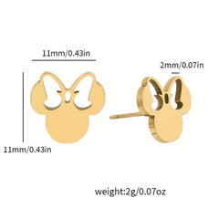 Butterfly Earrings Personality Small Stainless Steel Earrings