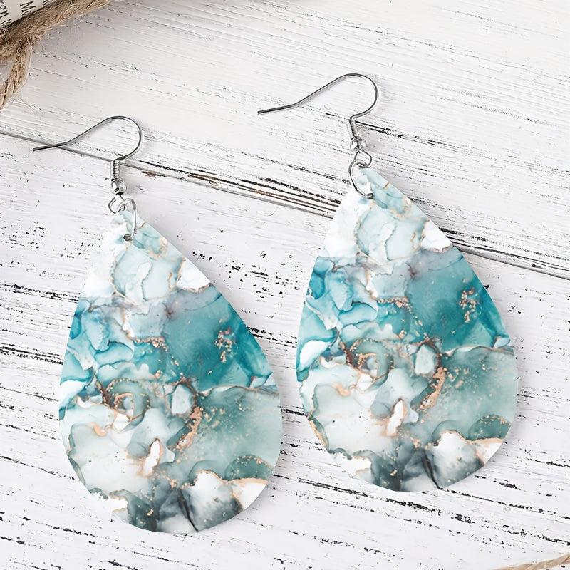 PU Leather Earrings Women Jewelry Daily Wear Gift