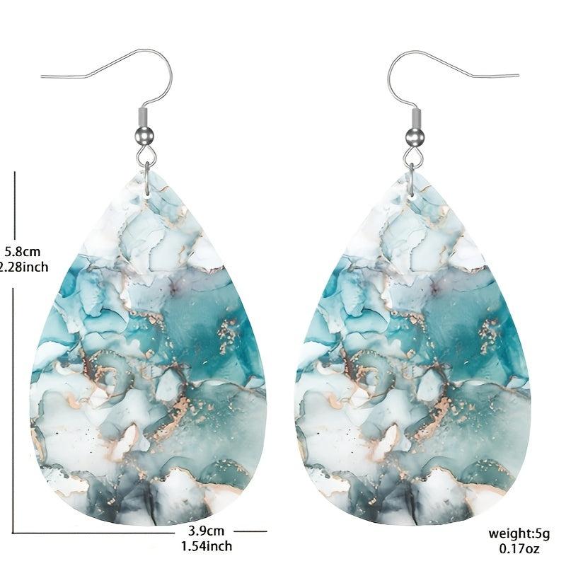 PU Leather Earrings Women Jewelry Daily Wear Gift