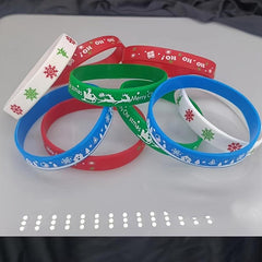 Christmas Silicone Bracelet Set for Holiday Party Jewelry