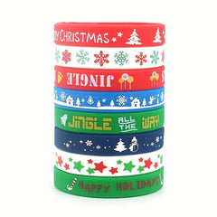 Christmas Silicone Bracelet Set for Holiday Party Jewelry