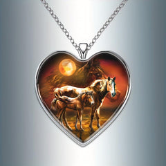 Heart Shaped Necklace for Men Women Boys Girls