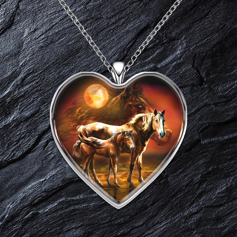 Heart Shaped Necklace for Men Women Boys Girls