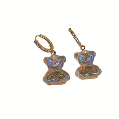 Joker Ladies Earrings Bear Pendant Resin