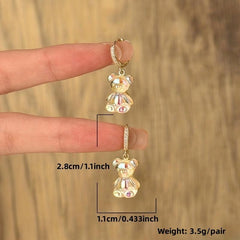 Joker Ladies Earrings Bear Pendant Resin