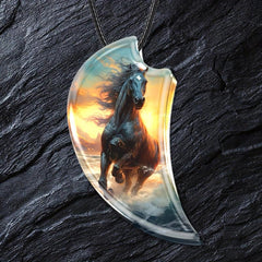 Creative Horse Resin Pendant Necklace Party Gift Decoration