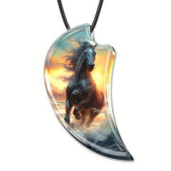 Creative Horse Resin Pendant Necklace Party Gift Decoration