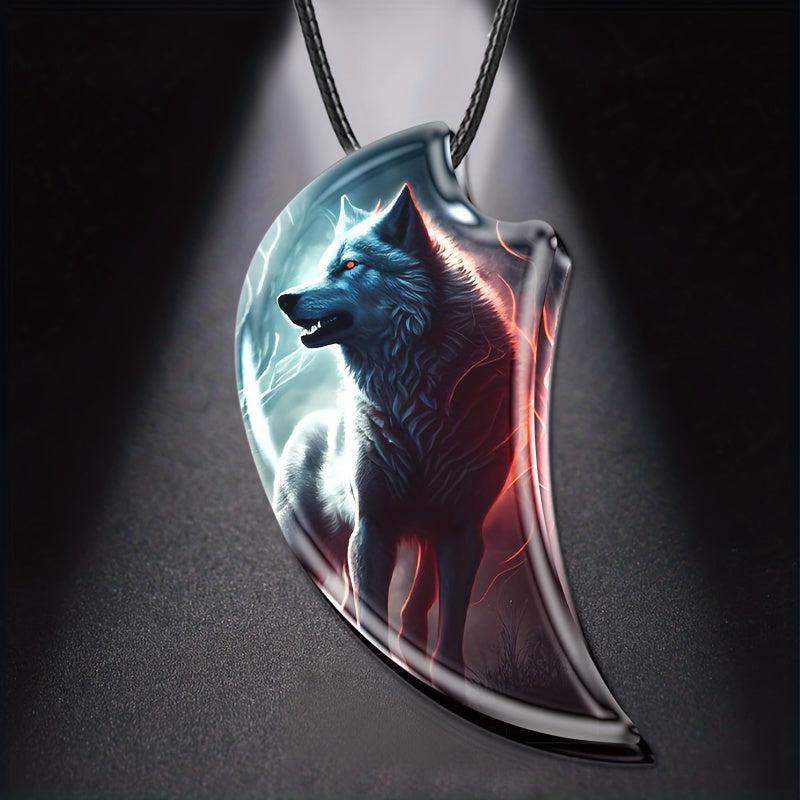 Resin Landscape Animal Necklace Gothic Retro Anniversary Party Gift