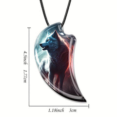 Resin Landscape Animal Necklace Gothic Retro Anniversary Party Gift