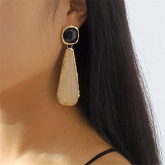 Geometric Teardrop Pendant Dangling Earrings - Gift For Women Girls