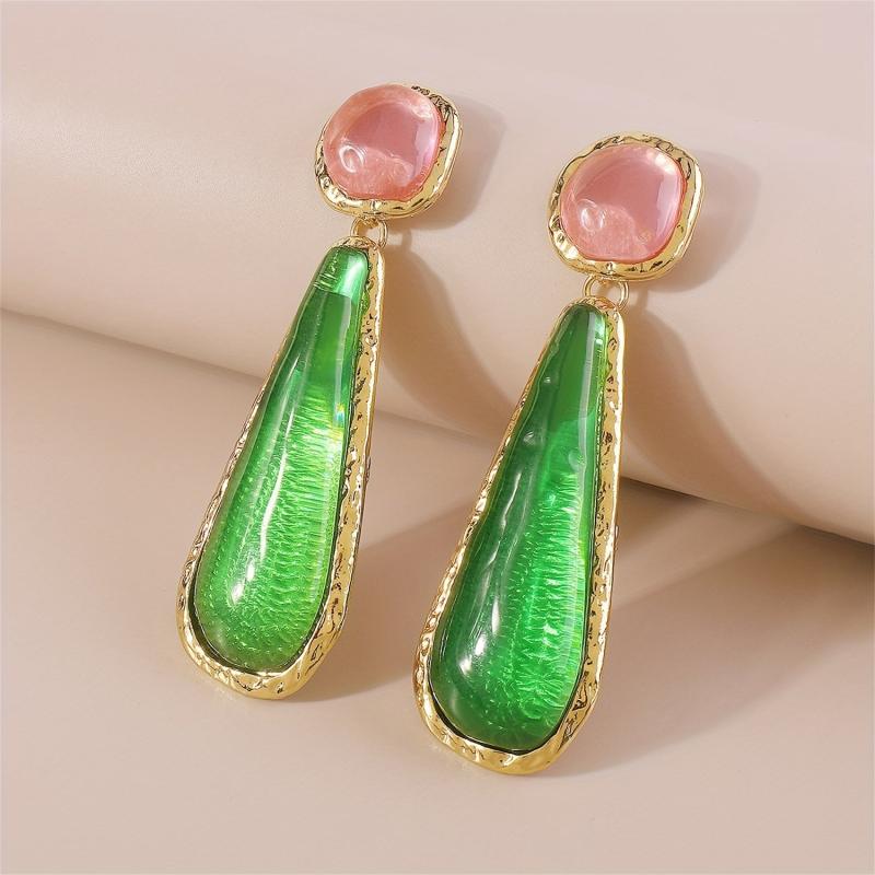 Geometric Teardrop Pendant Dangling Earrings - Gift For Women Girls