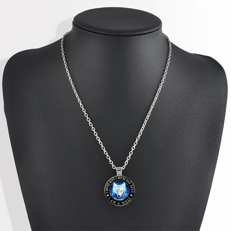 Animal Wolf Crystal Necklace Jewelry Accessory For Men And Women