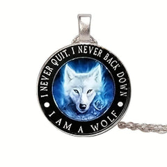 Animal Wolf Crystal Necklace Jewelry Accessory For Men And Women
