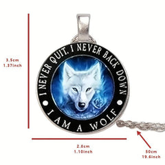 Animal Wolf Crystal Necklace Jewelry Accessory For Men And Women