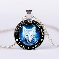 Animal Wolf Crystal Necklace Jewelry Accessory For Men And Women