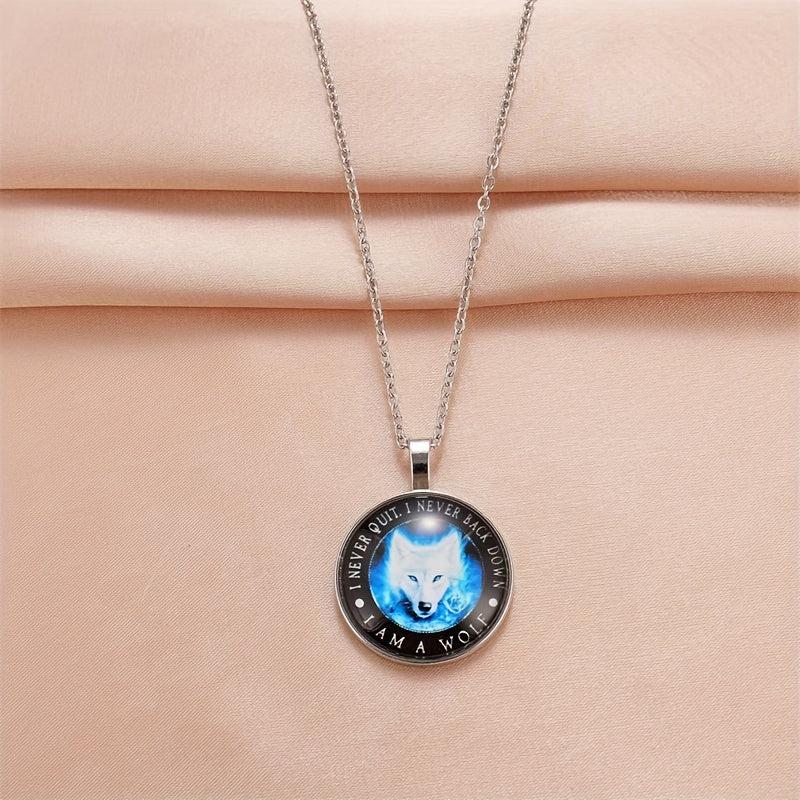 Animal Wolf Crystal Necklace Jewelry Accessory For Men And Women