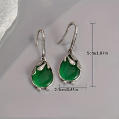 Water Drop Shape Gemstone Earrings for Women