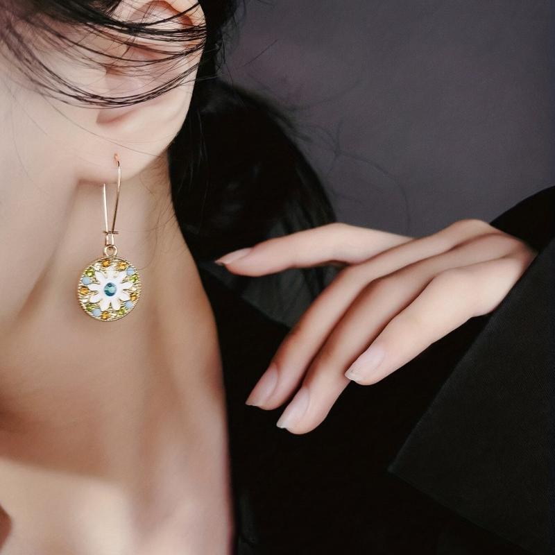 Retro Style Disc Earrings Drop Earrings Wedding Dinner Accessories