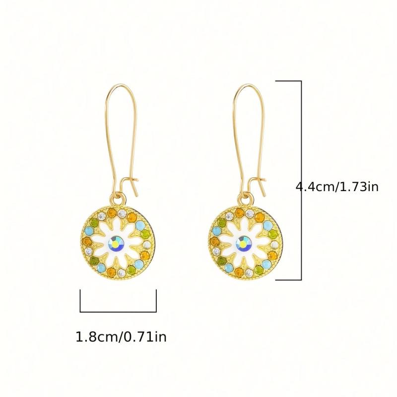 Retro Style Disc Earrings Drop Earrings Wedding Dinner Accessories