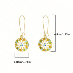 Retro Style Disc Earrings Drop Earrings Wedding Dinner Accessories