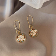 Retro Style Disc Earrings Drop Earrings Wedding Dinner Accessories
