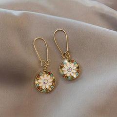 Retro Style Disc Earrings Drop Earrings Wedding Dinner Accessories