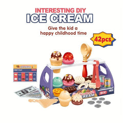 Kids Play House Toy Ice Cream Dessert Jenga Set Girl Assembly Gift