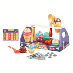Kids Play House Toy Ice Cream Dessert Jenga Set Girl Assembly Gift