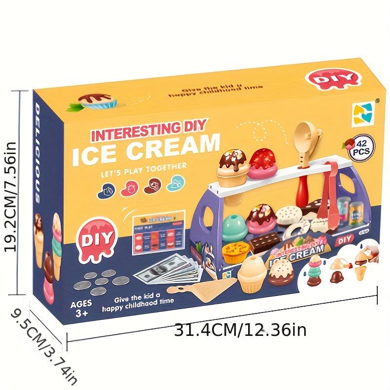 Kids Play House Toy Ice Cream Dessert Jenga Set Girl Assembly Gift