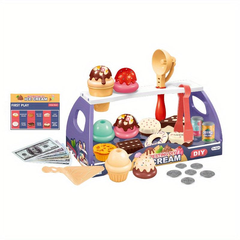 Kids Play House Toy Ice Cream Dessert Jenga Set Girl Assembly Gift