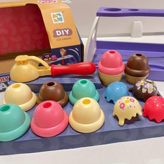 Kids Play House Toy Ice Cream Dessert Jenga Set Girl Assembly Gift