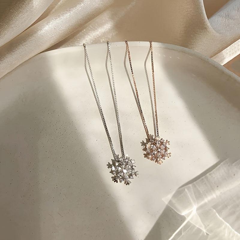 Snowflake Pendant Necklace - Elegant Winter Jewelry