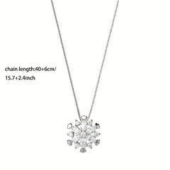 Snowflake Pendant Necklace - Elegant Winter Jewelry