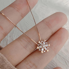 Snowflake Pendant Necklace - Elegant Winter Jewelry