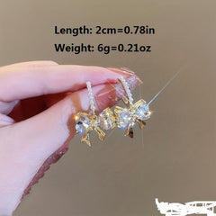Stylish Summer Light Bow Pearl Earrings