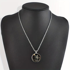 Cat Crystal Beads Pendant Necklace for Men and Women