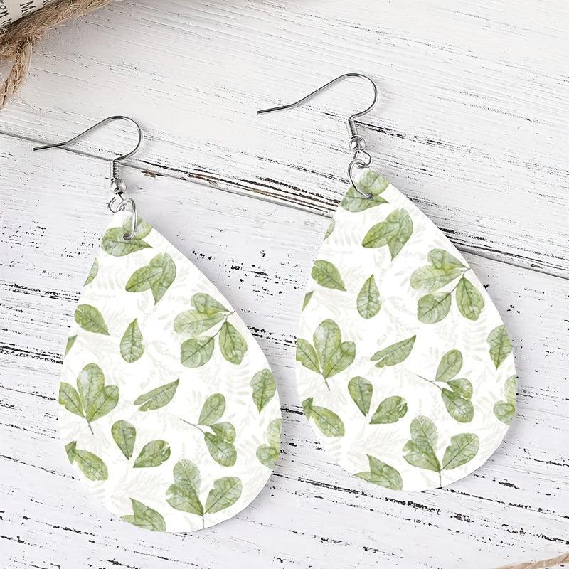 Leaf Leather Earrings Everyday Wear Accessories Halloween Christmas Gift