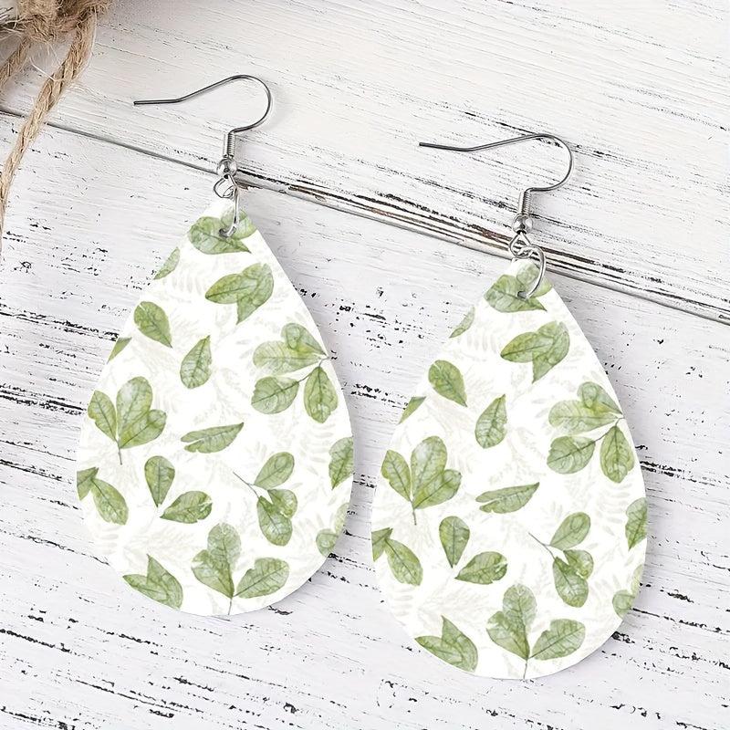 Leaf Leather Earrings Everyday Wear Accessories Halloween Christmas Gift