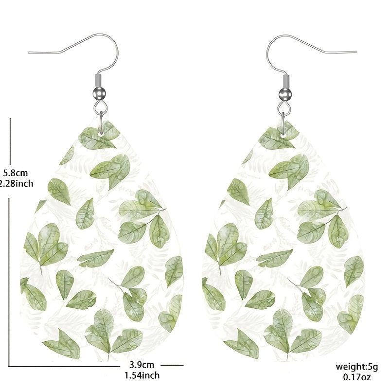 Leaf Leather Earrings Everyday Wear Accessories Halloween Christmas Gift
