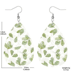 Leaf Leather Earrings Everyday Wear Accessories Halloween Christmas Gift