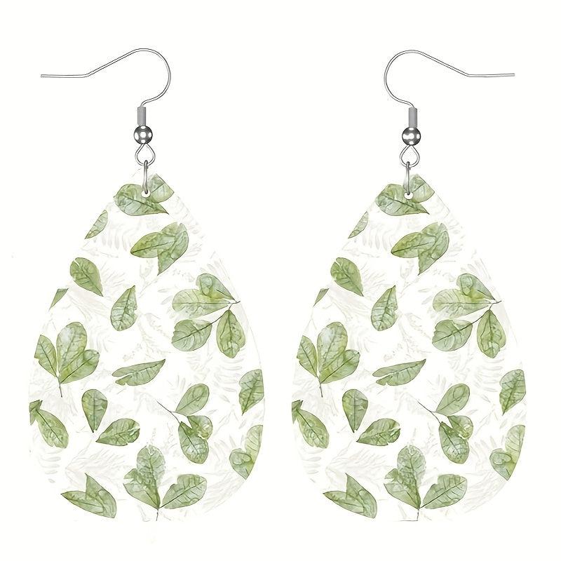 Leaf Leather Earrings Everyday Wear Accessories Halloween Christmas Gift