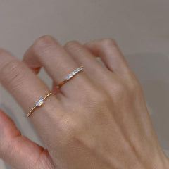 Crystal Heart Wedding Band Ring for Women Engagement Gift